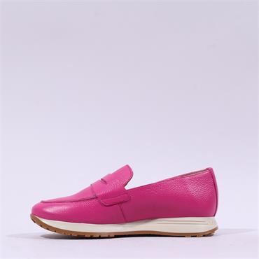 Wonders Towenda Slip On Wedge - Pink Leather